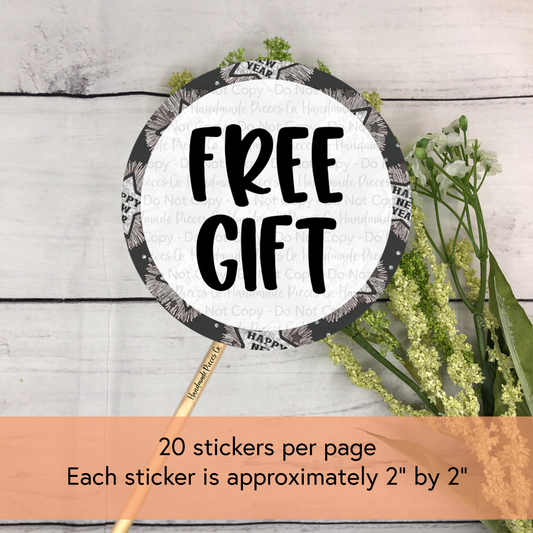 Free Gift - Packaging Sticker, New Years Theme 2023