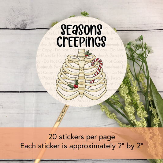 Seasons Creepings - Packaging Sticker, Merry Creepmas Theme
