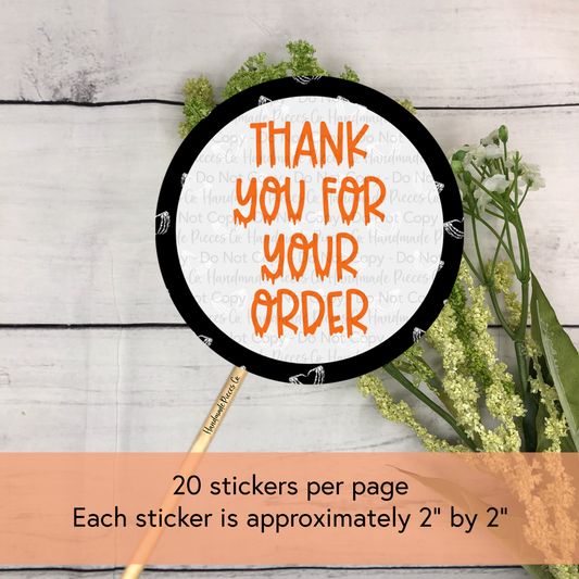 Thank You for Your Order - Packaging Sticker, This is Halloween Theme