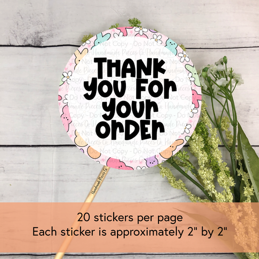 Thank You for Your Order - Packaging Sticker, Easter Theme 2023
