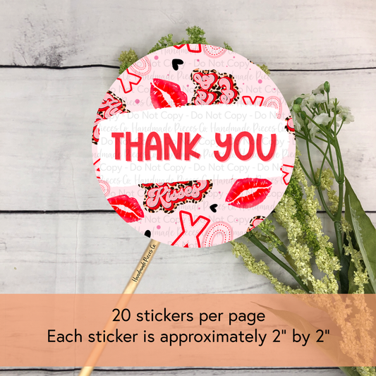 Thank You - Packaging Sticker, Valentine's Day Theme (2022)