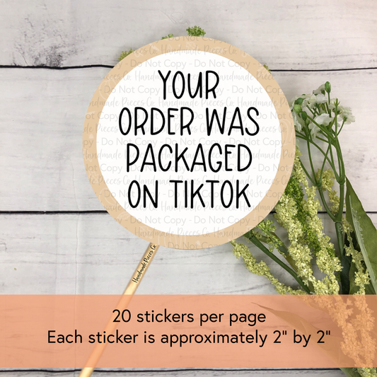 Your Order was Package on TikTok - Packaging Sticker, Woodsy Fall Theme