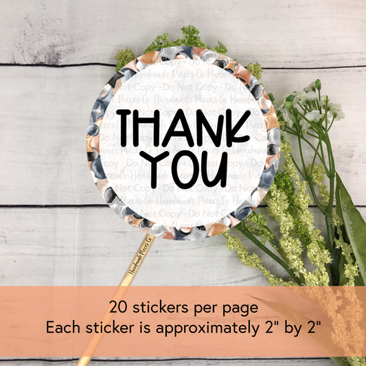 Thank You - Packaging Sticker, New Years Theme 2022