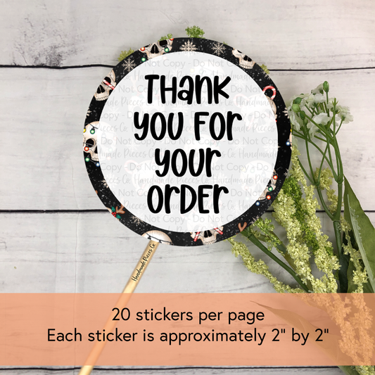 Thank You for Your Order - Packaging Sticker, Merry Creepmas Theme