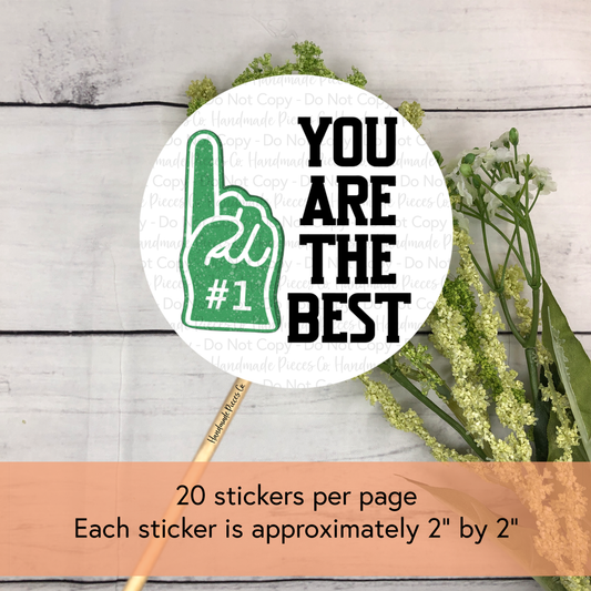 You are the Best - Packaging Sticker, Football Theme