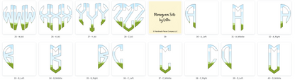 Fillable Canva Heart Monogram Set - Digital Download