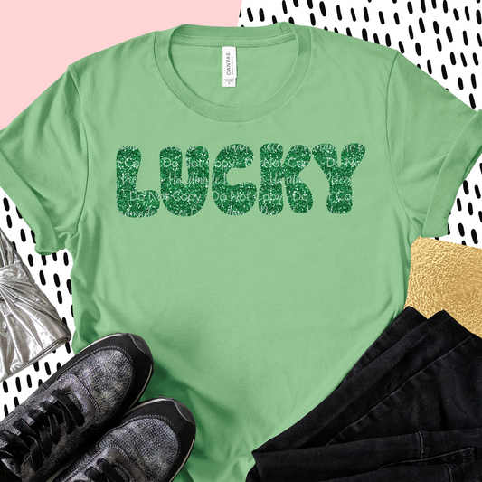 Lucky, Green Glitter - Digital Download