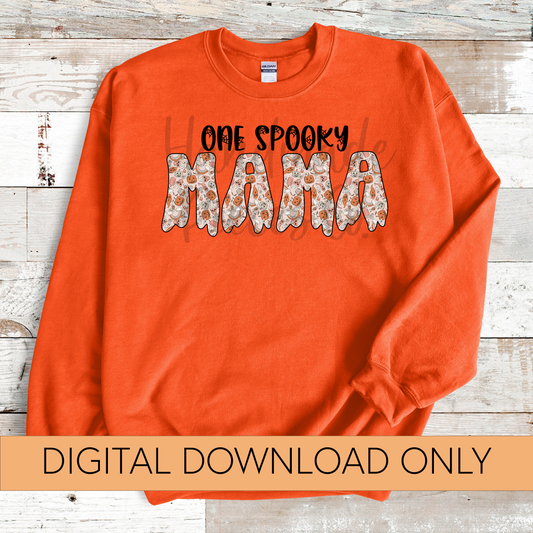 One Spooky Mama PNG, Halloween Treats - Digital Download