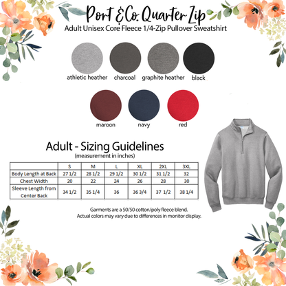 Custom Name Embroidered TShirt, Sweatshirt, Hoodie, Quarterzip, or Full Zip Jacket