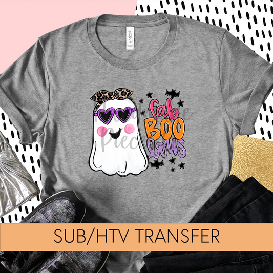 Fab boo lous Ghost - Sublimation or HTV Transfer