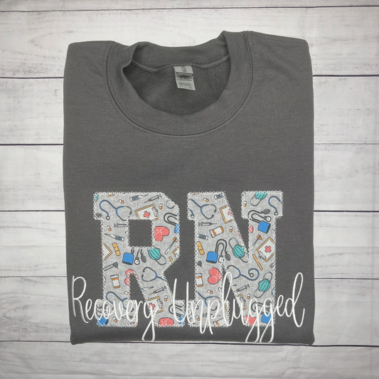 RN Speciality Embroidered Appliqué T-Shirt, Sweatshirt, or Hoodie