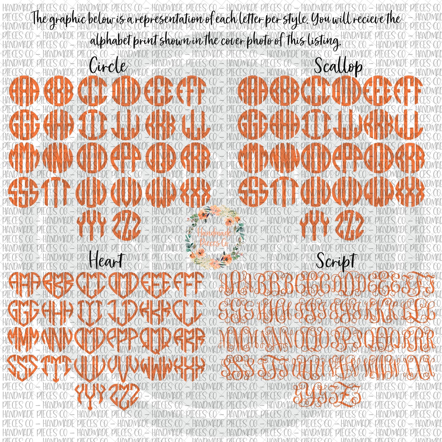 Halloween Spiders Monogram - Multiple Styles - Digital Download