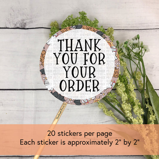 Thank You for Your Order - Packaging Sticker, Spooky Ghoul Summer Theme