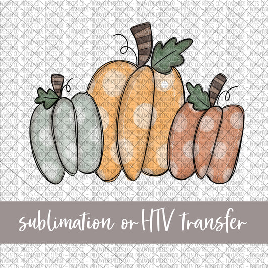 Fall Pumpkins - Sublimation or HTV Transfer
