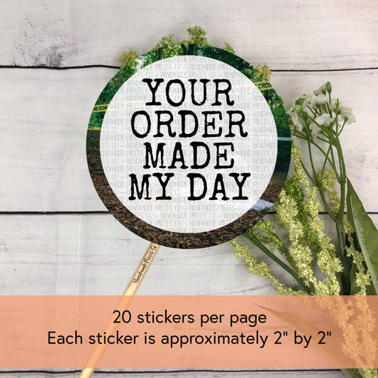 Your Order Made My Day - Packaging Sticker, True Crime Theme