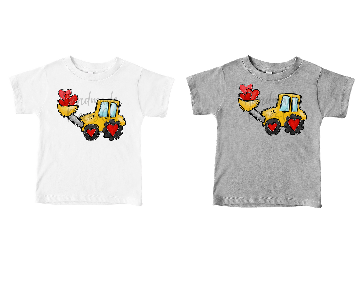 Tractor with Hearts - Sublimation or HTV Transfer