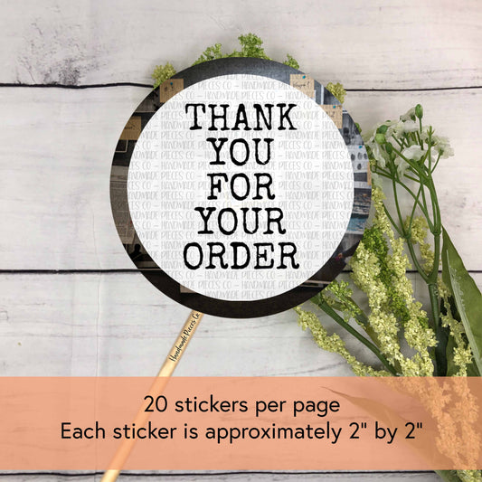 Thank You for Your Order - Packaging Sticker, True Crime Theme
