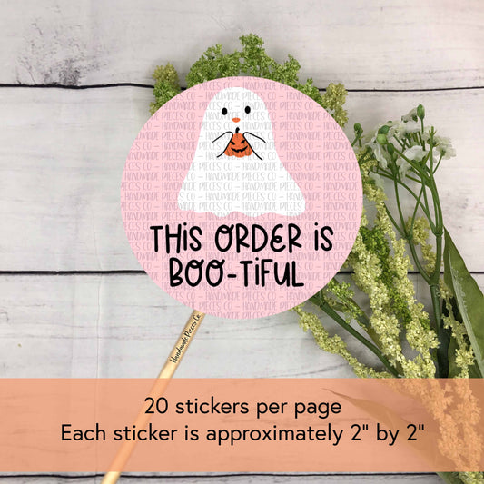This Order is Bootiful - Packaging Sticker, Spooky Cute Theme