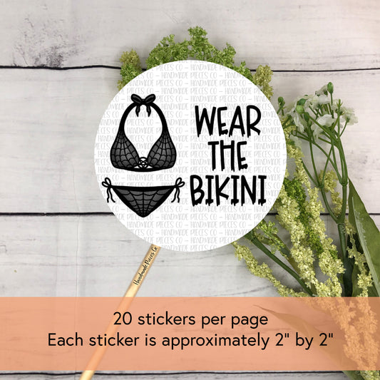 Wear the Bikini - Packaging Sticker, Spooky Ghoul Summer Theme
