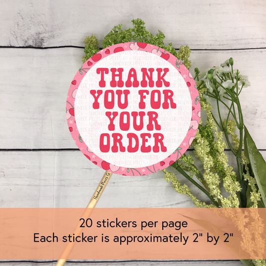 Thank You for Your Order - Packaging Sticker, Howdy Valentine Theme