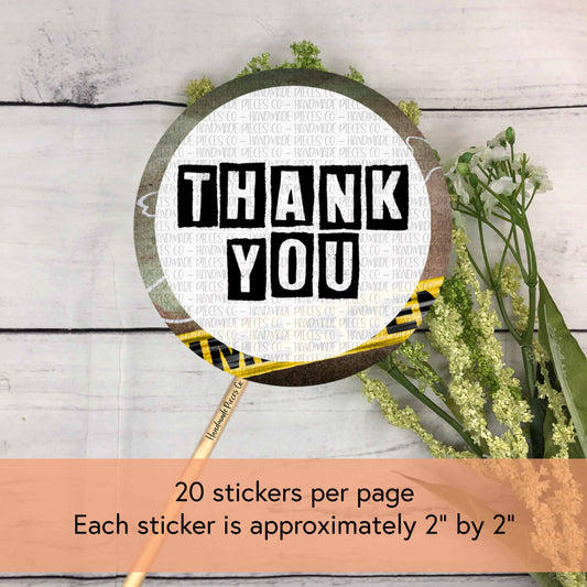 Thank You - Packaging Sticker, True Crime Theme