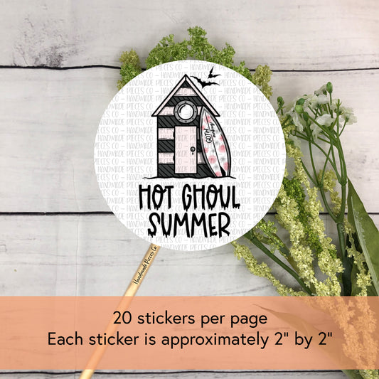 Hot Ghoul Summer - Packaging Sticker, Spooky Ghoul Summer Theme