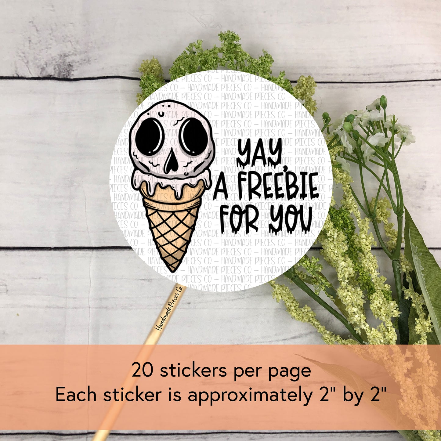 Yay, A Freebie for You - Packaging Sticker, Spooky Ghoul Summer Theme