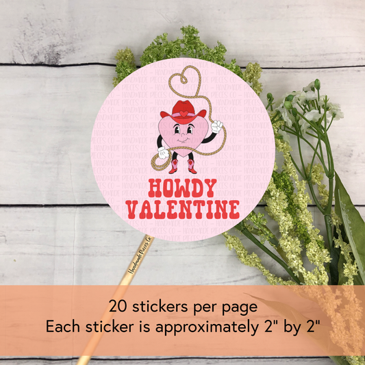 Howdy Valentine - Packaging Sticker, Howdy Valentine Theme
