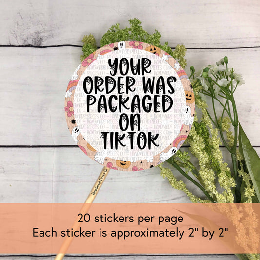 Your Order was Packages on TikTok - Packaging Sticker, Spooky Cute Theme