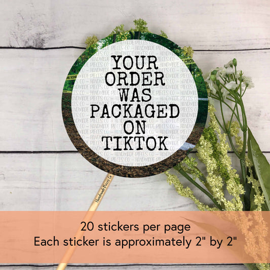Your Order was Packaged on TikTok - Packaging Sticker, True Crime Theme
