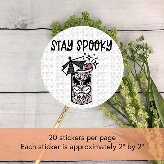 Stay Spooky - Packaging Sticker, Spooky Ghoul Summer Theme