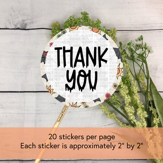 Thank You - Packaging Sticker, Spooky Ghoul Summer Theme