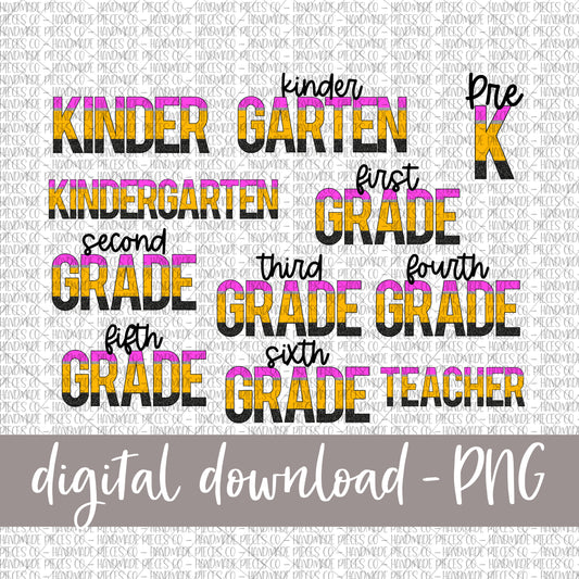 Grade School Bundle, Pencil Print - Digital Download