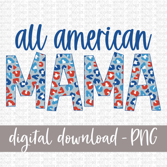 All American Mama, Leopard Patriotic - Digital Download