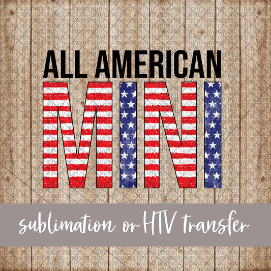 All American Mini, Block - Sublimation or HTV Transfer