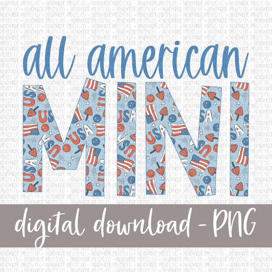 All American Mini, Patriotic Mix, Blue - Digital Download