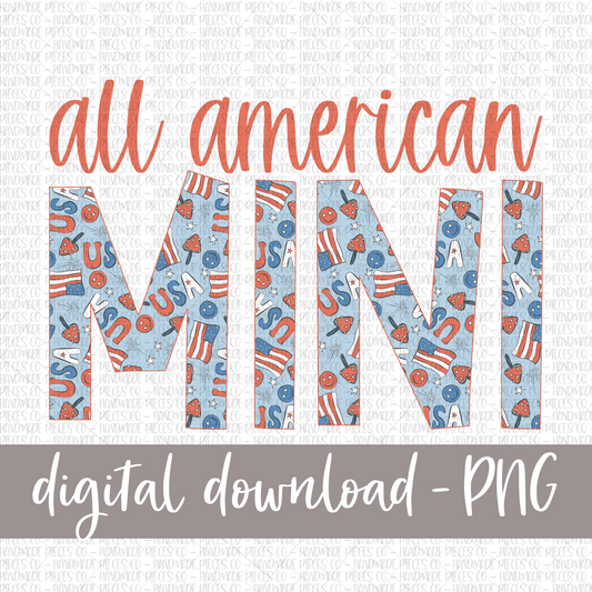 All American Mini, Patriotic Mix, Red - Digital Download