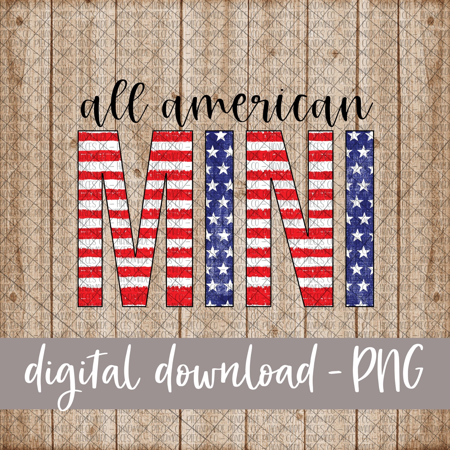 All American Mini, Cursive - Digital Download