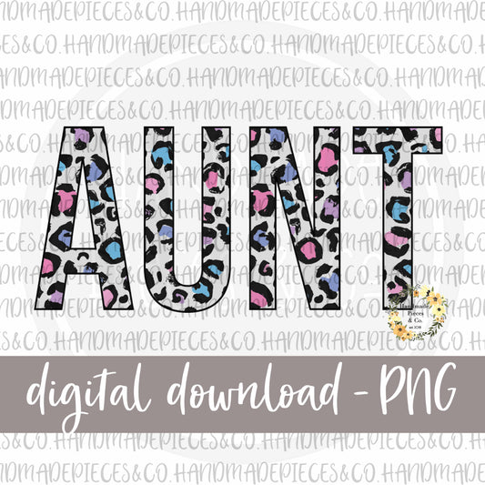 Aunt, Leopard Spring Pastel - Digital Download