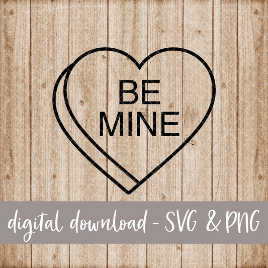 Be Mine Candy Heart, Black - Digital Download