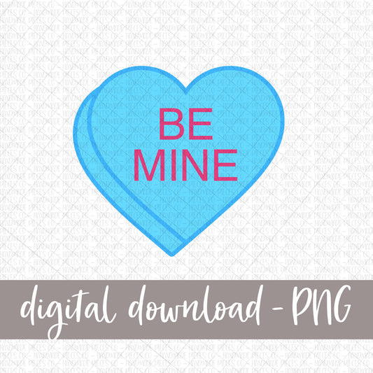 Be Mine Candy Heart, Blue - Digital Download