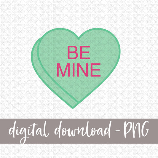 Be Mine Candy Heart, Green - Digital Download