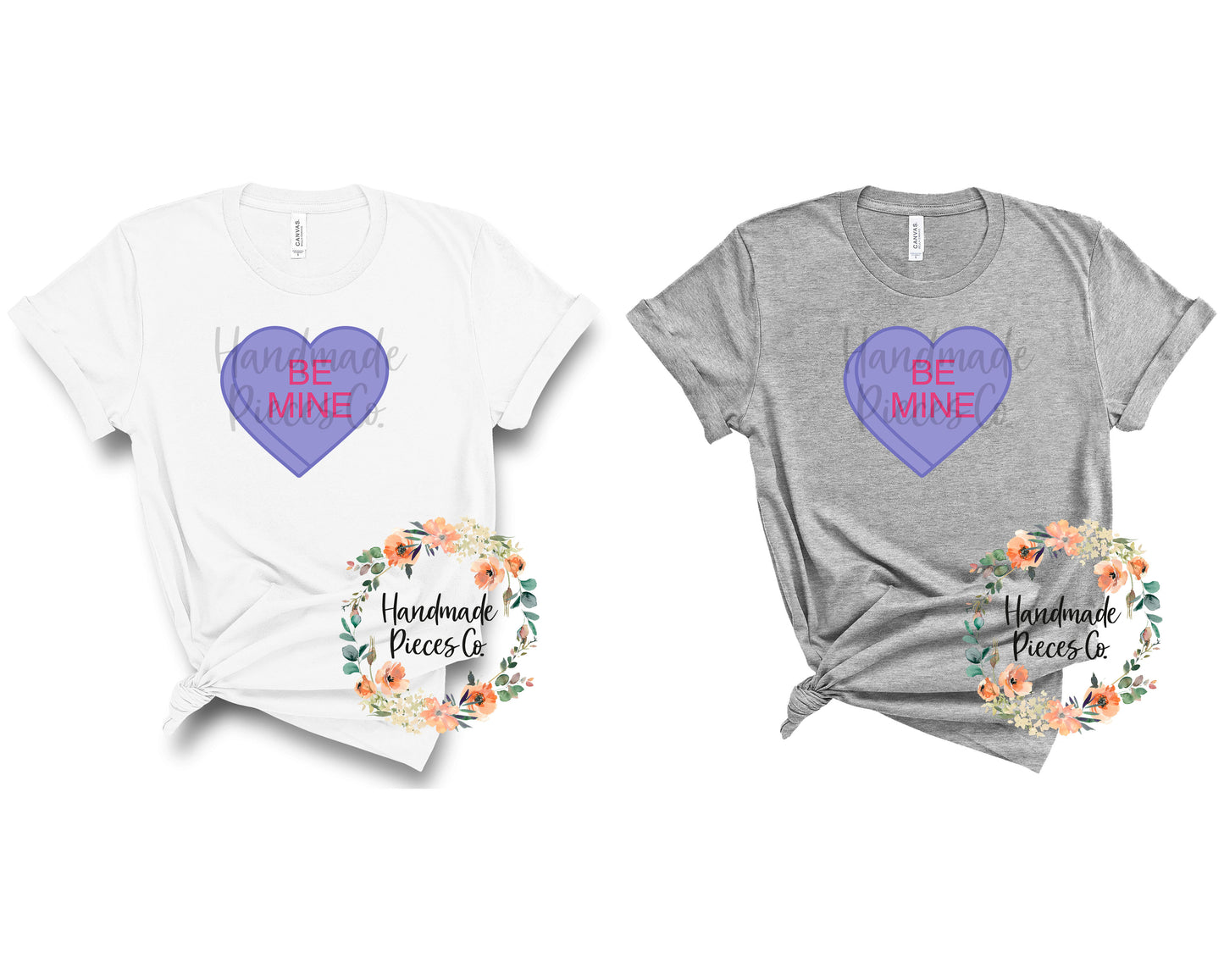 Be Mine Candy Heart, Purple - Sublimation or HTV Transfer
