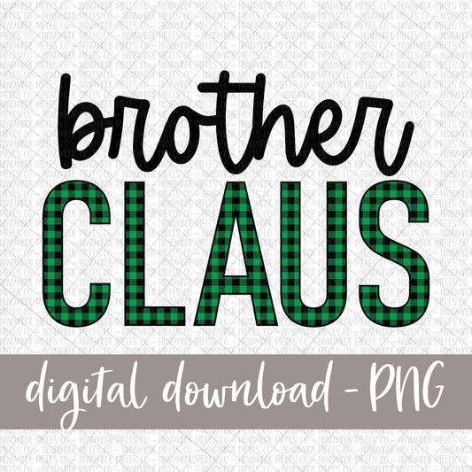 Brother Claus, Green Buffalo Plaid - Digital Download