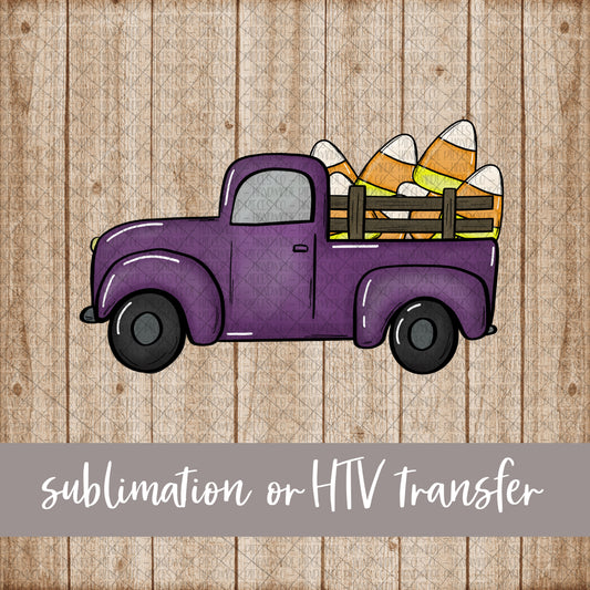 Halloween Truck, Candy Corn - Sublimation or HTV Transfer