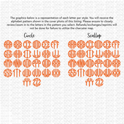 Leopard Skulls Monogram, Orange Skull - Multiple Styles - Digital Download