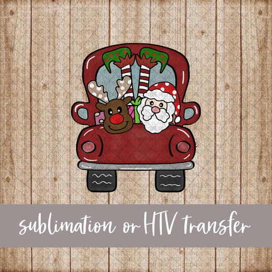 Christmas Truck - Sublimation or HTV Transfer