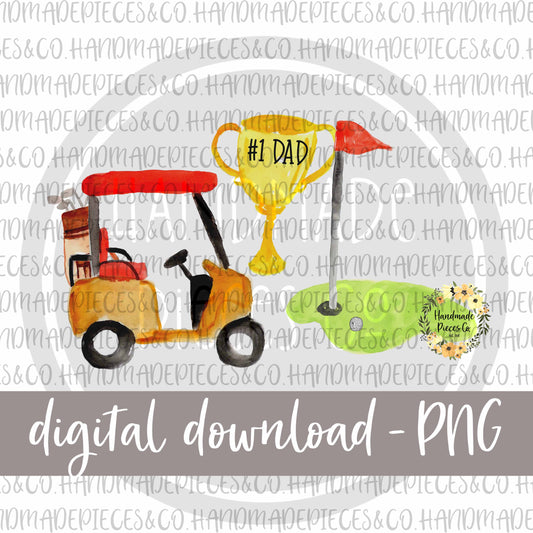 #1 Dad, Golf - Digital Download