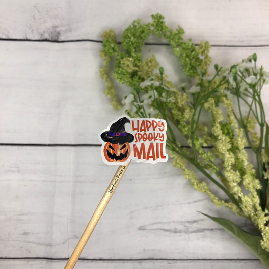 Happy Spooky Mail Packaging Sticker - Halloween Theme