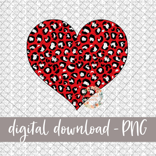 Heart, Leopard Red - Digital Download